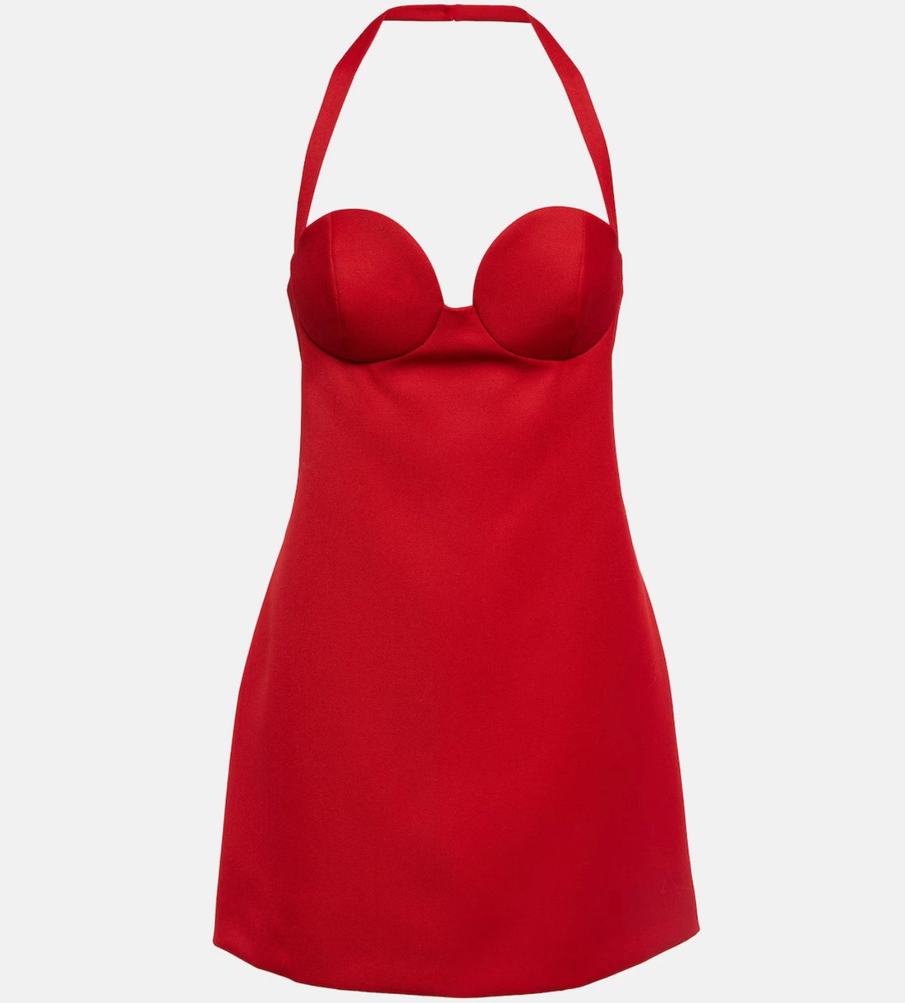 Halterneck Bustier Red Mini Dress