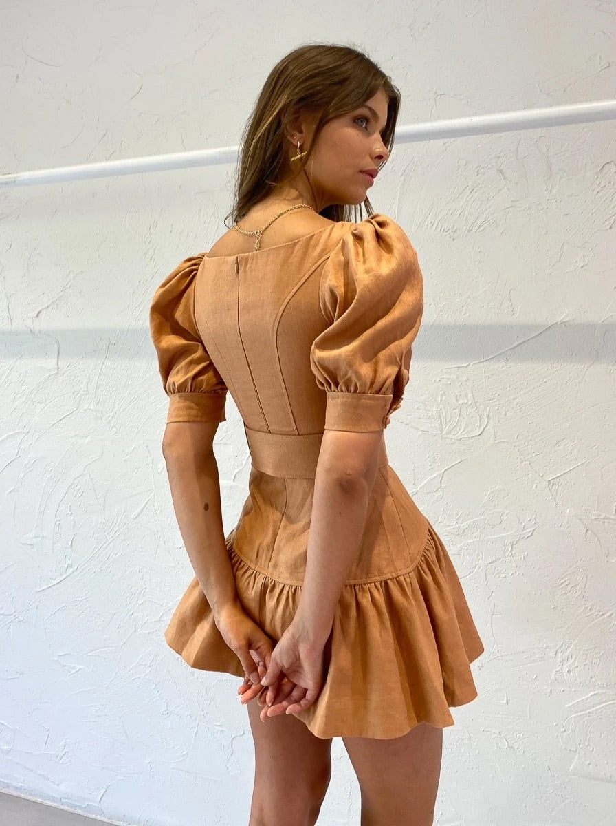 Rosa Puff Sleeve Mini Dress