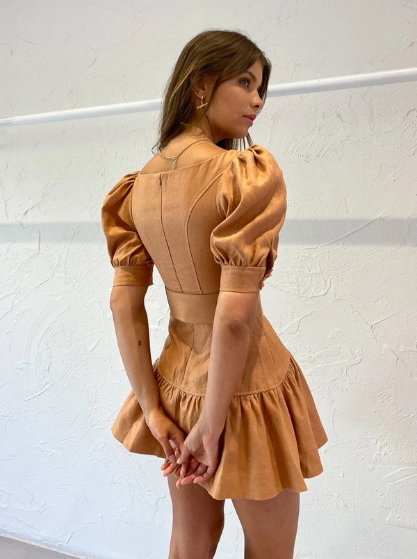 Rosa Puff Sleeve Mini Dress